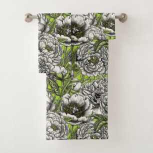 Blume und Motten Badhandtuch Set