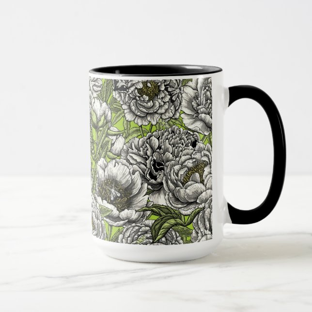 Blume und Motten Tasse (Rechts)