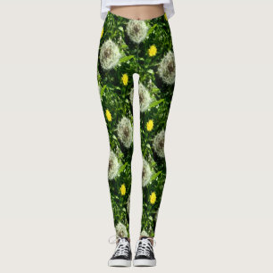 Blume und Muster des Samenkopfes Leggings