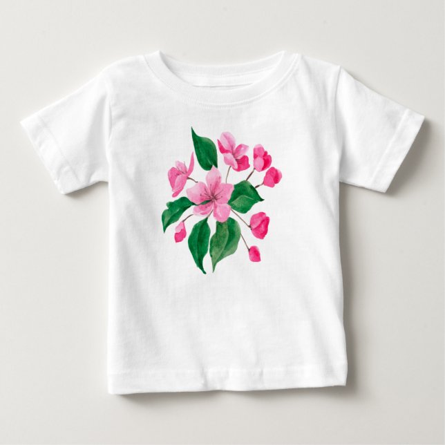 Blume und Natur Baby T-shirt (Vorderseite)
