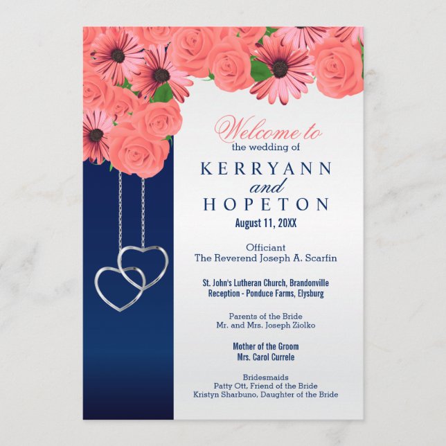 Blume und Navy Blue - Programm (Vorderseite)