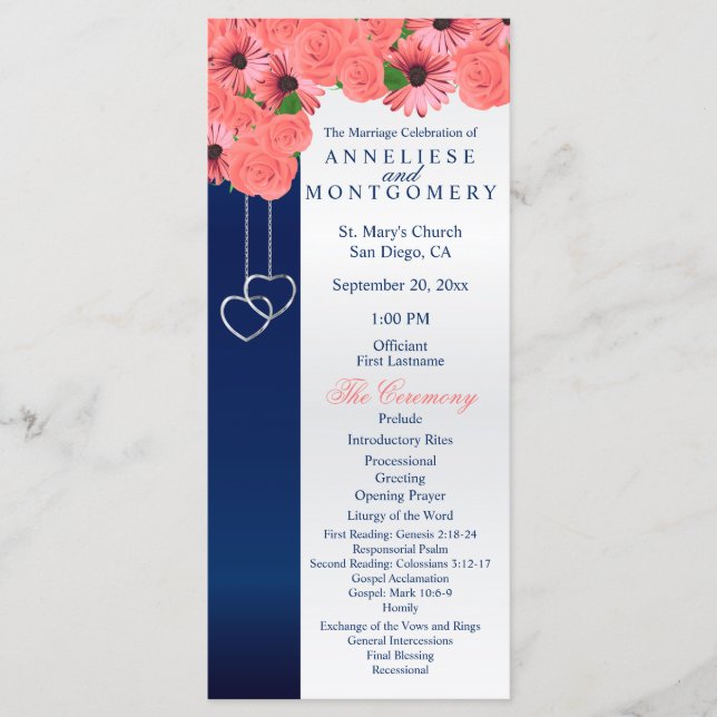 Blume und Navy Blue - Programm (Vorderseite)