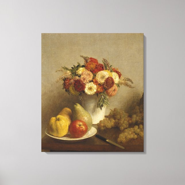 Blume und Obst, 1865 Leinwanddruck (Vorderseite)