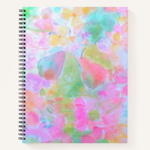 Blume und Obst Aquarellbuch Notizbuch