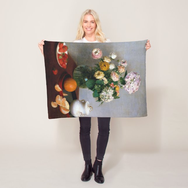 Blume und Obst, Henri Fantin-Latour Fleecedecke (Beispiel)