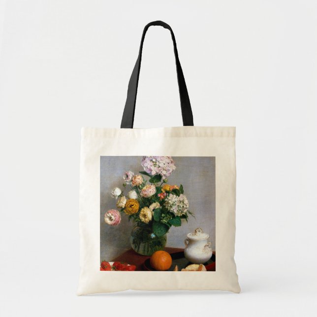Blume und Obst, Henri Fantin-Latour Tragetasche (Vorne)