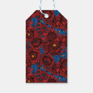 Blume und Orangenkäfer Geschenkanhänger