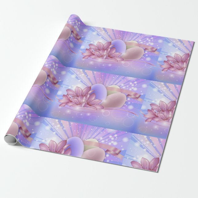 Blume und Ostern Geschenkpapier (Ungerollt)