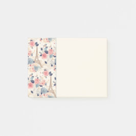 Blume und Pariser Reisemuster des Eiffelturms Post-it Klebezettel