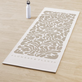 Blume und Pflanze | Beige Yoga Mat Yogamatte