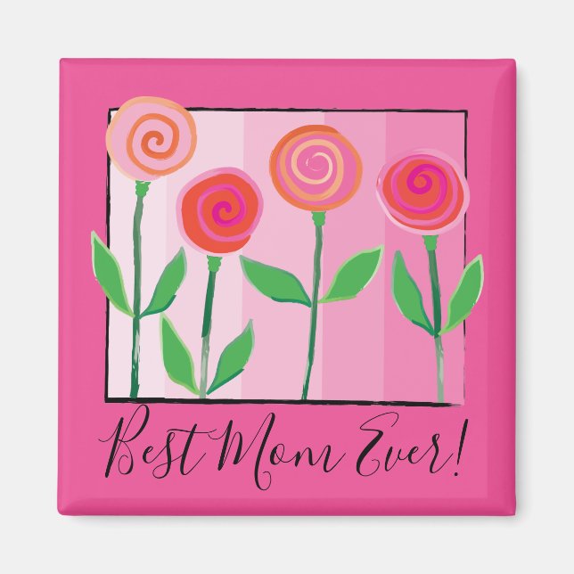 Blume und Pinks und Liebe Magnet (Vorne)