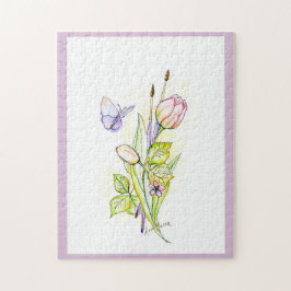 Blume und Pinsel