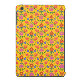 Blume und Polka Dots auf Yellow iPad Mini Case