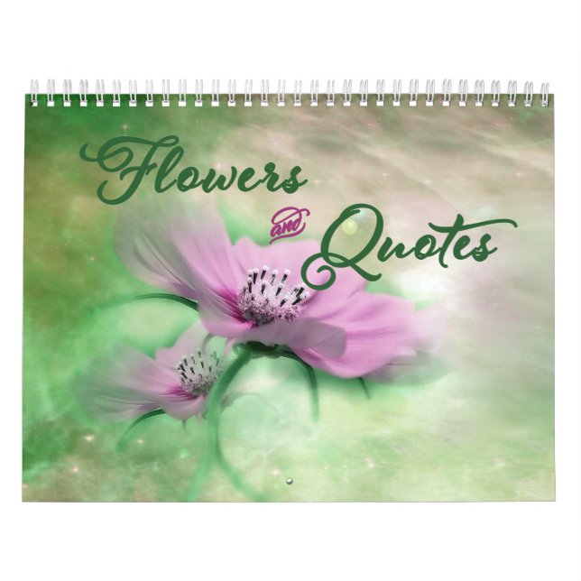 Blume und Quotes Wall Calendar Kalender (Titelbild)