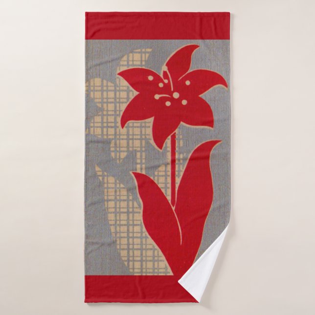 Blume und Schattendruck der Blume Badhandtuch Set (Badehandtuch)