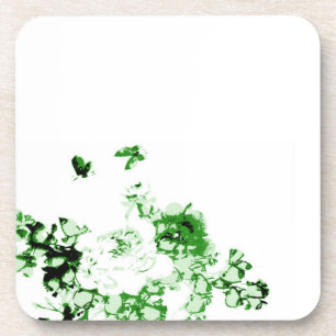 Blume und Schmetterlinge Cork Untersetzer