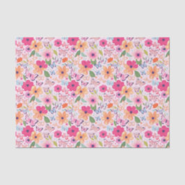 Blume und Schmetterlinge, Frühlingsgewebe Seidenpapier