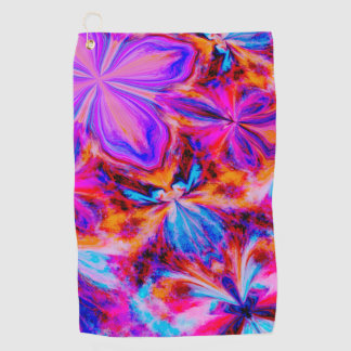 Blume und Schmetterlinge in Abstrakten Golfhandtuch