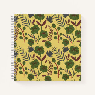 Blume und Schmetterlinge, nahtlos Notizbuch
