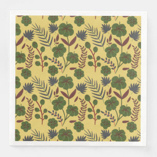 Blume und Schmetterlinge, nahtlos Serviette