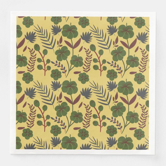 Blume und Schmetterlinge, nahtlos Serviette (Vorderseite)