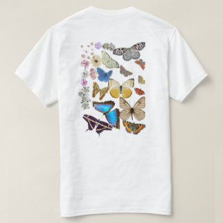Blume und Schmetterlinge T-Shirt