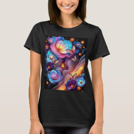 Blume und Schmetterlinge T-Shirt