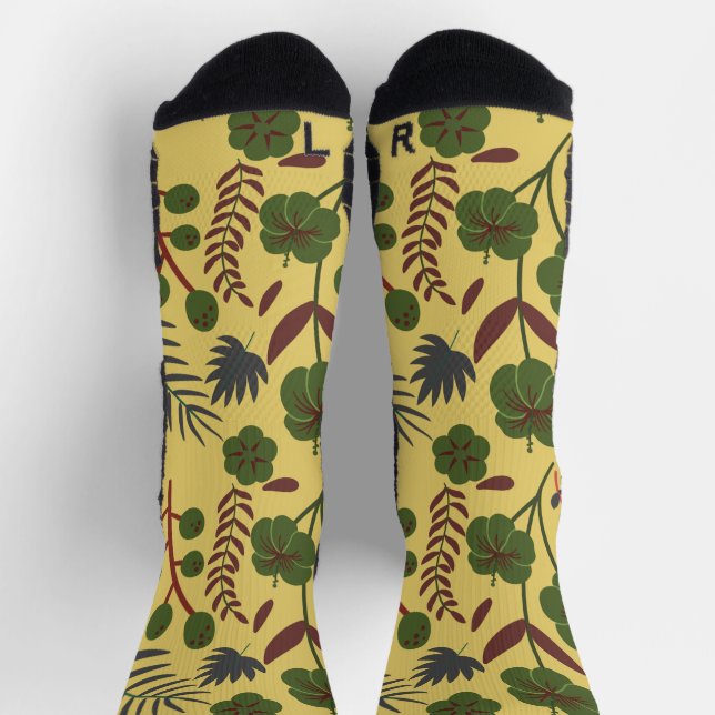Blume und Schmetterlinge waren nahtlos Socken (Oben)