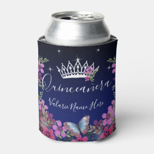 Blume und Schmetterlingsprinzessin Quinceanera blu Dosenkühler