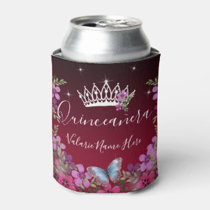 Blume und Schmetterlingsprinzessin Quinceanera Dosenkühler