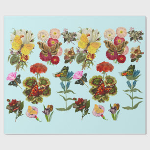 Blume- und Schmetterlingswanzen insektenartige Pfl Geschenkpapier