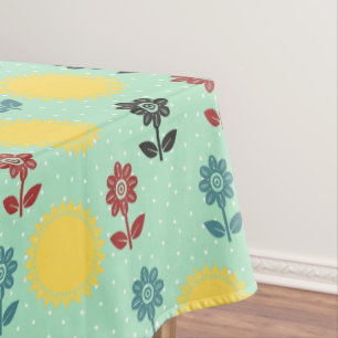 Blume und Sonnenblumenmuster Tischdecke