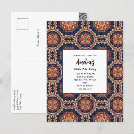 Blume und Star-Formen Dekorieren Geburtstag Postkarte