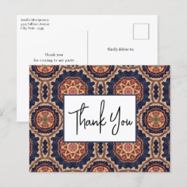 Blume und Sternenformen Dekorative Design Vielen D Postkarte
