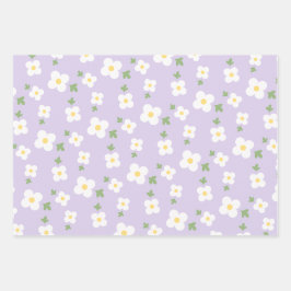 Blume und Strawberry Girly und Niedliches Muster Geschenkpapier Set