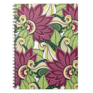 Blume und Swirl-P4-Notebook Notizblock