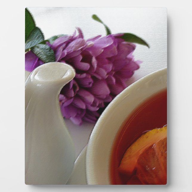 Blume und Tee Fotoplatte (Vorderseite)