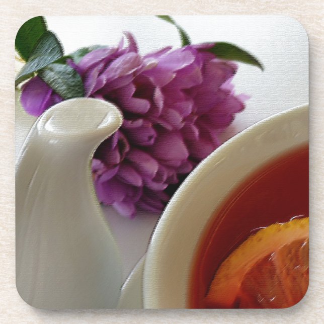 Blume und Tee Untersetzer (Vorderseite)