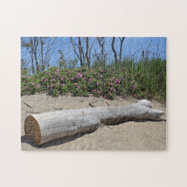 Blume und Treibholz (Horizontal)