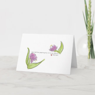 Blume und Verlobung für Wasserfarben Karte