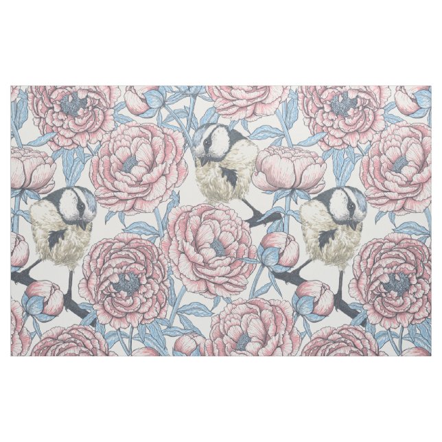 Blume und Vögel Stoff (Fat Quarter (45,7 x 55,9 cm))