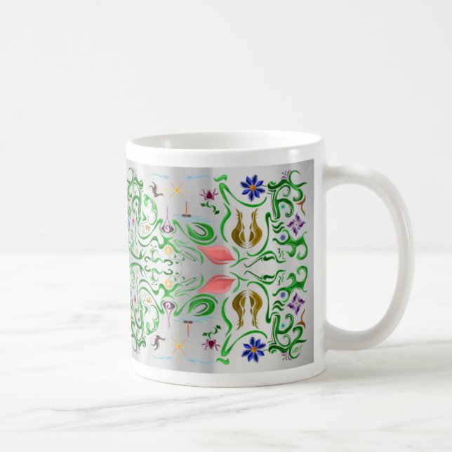 Blume und Whims~echo Kaffeetasse (Rechts)