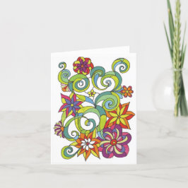 Blume und Wirbel leeres Notecard