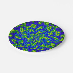 Blume und Wirbel Mandala Paper Teller