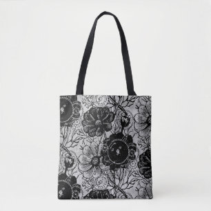 Blume und Zahnräder Tasche
