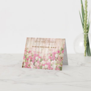 Blume und Zaun Hochzeit Vielen Dank Hinweis Dankeskarte