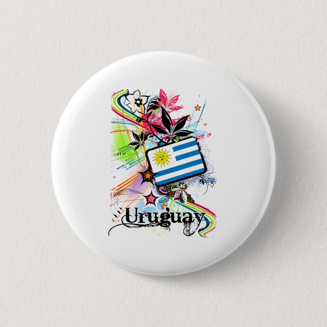Blume Uruguay Button (Vorderseite)
