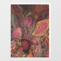 Blume Vase - Abstraktes Artwork Window Decal