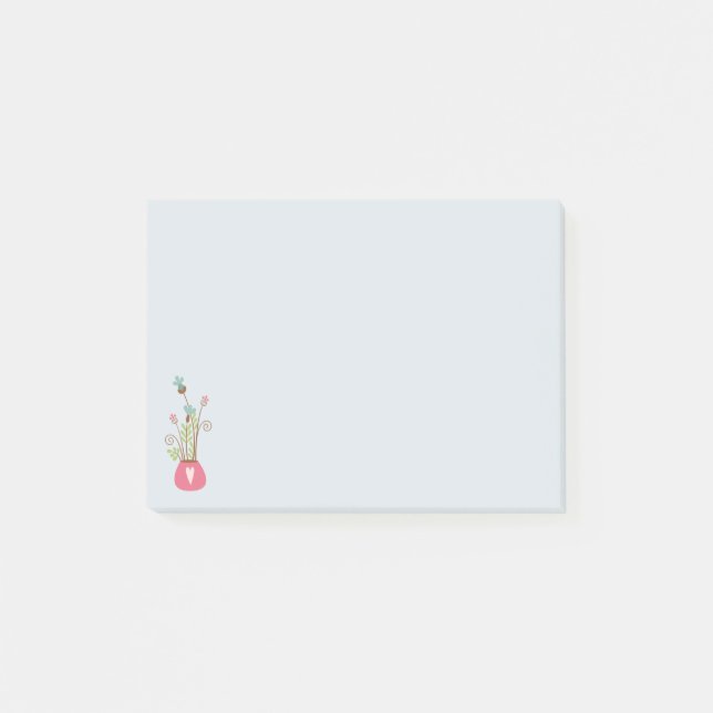 Blume Vase Editor Post-it Klebezettel (Vorderseite)