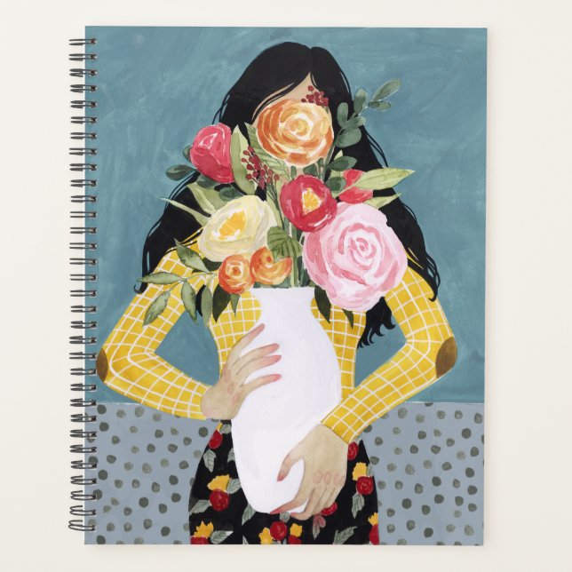 Blume Vase Girl Planer (Vorderseite)
